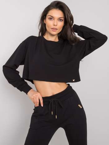 Black short blouse basic Simeona