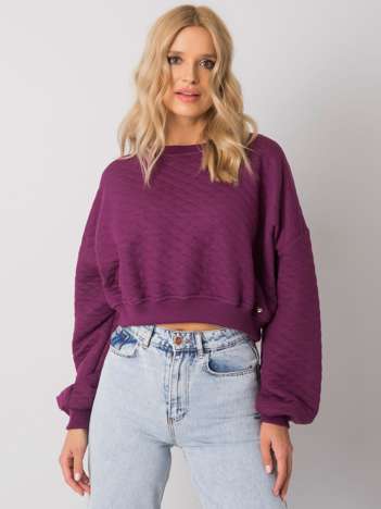 Purple Crystal quilting sweatshirt 