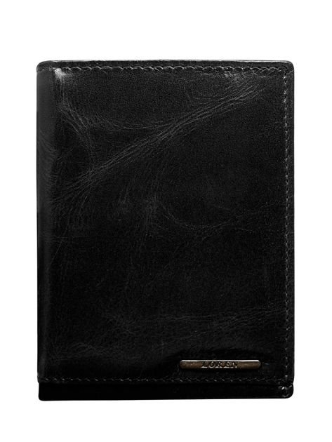 Black Men's Leather Wallet Without Clasp