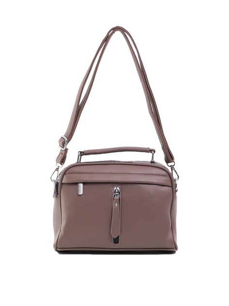 Brown Women's Handbag with Detachable Strap