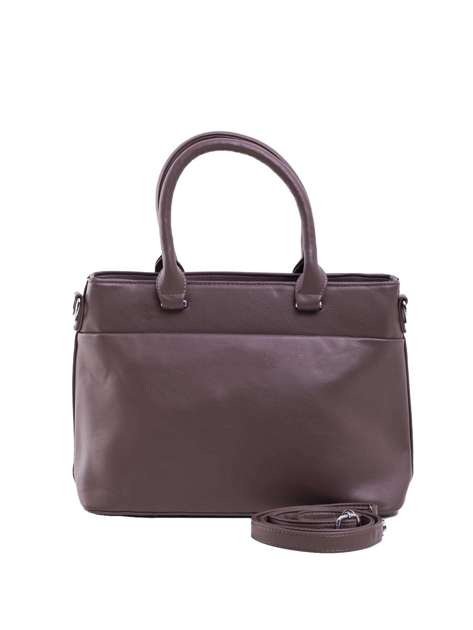Brown city bag with detachable strap