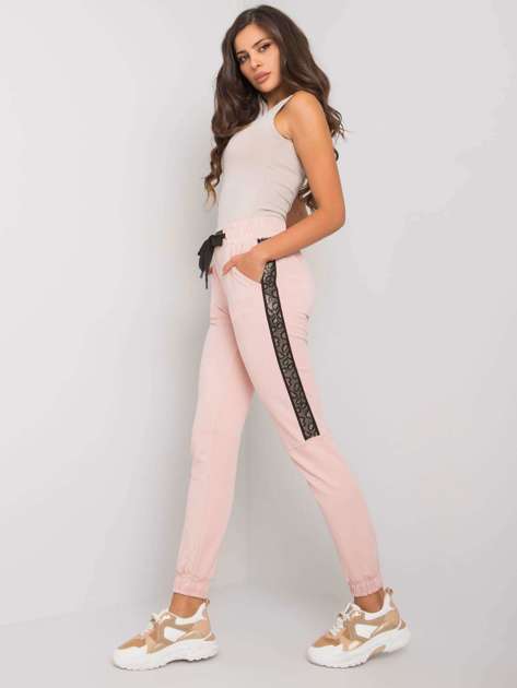 Dirty pink sweatpants with Giulia applique