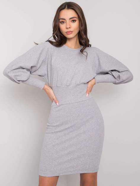 Grey melange dress Leticia RUE PARIS